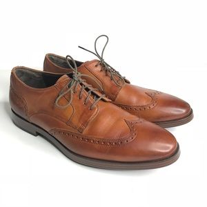 Cole Haan Sz 10.5 Brown Leather Oxfords Dress Shoe
